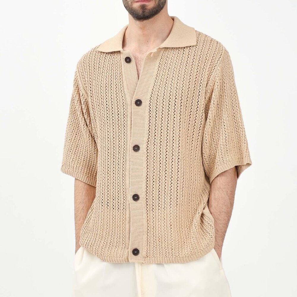 BNWT SS25 I'M BRIAN KNIT SHORT SLEEVE CARDIGAN S & L